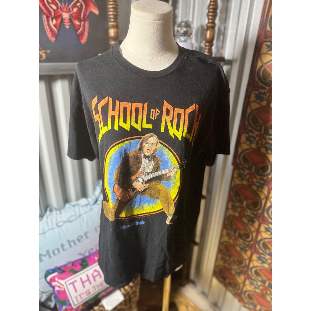 School of Rock‎ Movie T Shirt Gildan Heavy Cotton Black Large